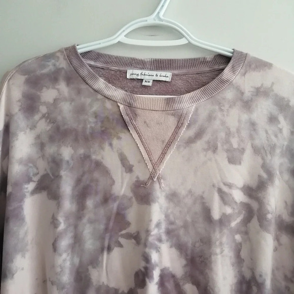 Young Fabulous & Broke Juliette Purple Tie Dye Sweater with Dolman Sleeves XS - Picture 6 of 16